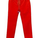 Rebecca Minkoff Jalanda Cropped Pant Tomato Red Tassel Tie Lace Fly Size Small Photo 0