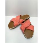 Caslon  Slides Crisscross‎ Coral Size 9 Open Toe Paxton Espadrille Sandals Photo 4