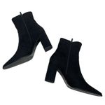 Mango  MNG Faux Suede Block Heel Ankle Boots Black Size 37/ US 6.5 Photo 7