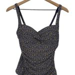 NipTuck by Bond Eye Tankini Swim Top Tummy Control Twist Front Printed Womens 6 Photo 0