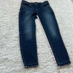 Lucky Brand Ava Capri Crop Skinny Jeans Dark Wash Mid Rise 8/29 Raw Hems Stretch Photo 4