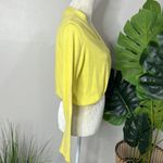CAbi • #698 Yellow Long Sleeve Button Front Crop Knit Cardigan Sweater Photo 46