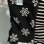 High Rise Waisted Bikini Bottom Black Striped Swimsuit Womens Small New Roomy Photo 6