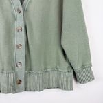Aerie Fleece Cardigan Oversized Loose Fit Slouchy Green Size Medium Photo 8