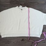 Free People  Easy Street Crop Pullover - Size M - Moonglow White - NWT Photo 7