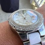Anne Klein Watch Swiss Mother of Pearl Large Rhinestone Photo 10
