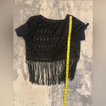 Black Fringe Lace Top Size undefined Photo 3