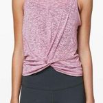 Lululemon Breeze Through Twist Tank Top Pink Rose Blush 6 Pullover Cropped Photo 0