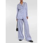 Burberry ‎ Striped High-Rise Silk Wide-Leg Pants Size 2 New with Tags Photo 1