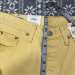 Levi's  501 Original High Rise Cropped Jeans in Natural Dyed Yellow Premium Sz 25 Photo 10