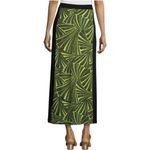 Michael Michael Kors Printed Maxi Dress size Medium Two Tone Abstract Leaf Black Photo 1