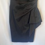 Marina Black Faux Wrap Front Lace Back Side Bow Cocktail Formal Dress Size 10 Photo 6
