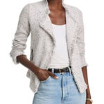 Nic+Zoe fringe mix knit jacket in sugar cookie size 1X Photo 0