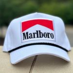 Handcrafted Marlboro Trucker Hat White Photo 0
