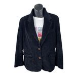 VTG 90s Whimsi Goth Academia Corduroy Campus Blazer Women’s 16 Black Photo 1