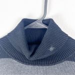 Ralph Lauren LAUREN  Black Gray Striped Long Sleeves Turtleneck Sweater Large Photo 4