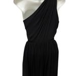 Banana Republic  100% SILK One Shoulder Maxi Dress Sz 8 Gown Vintage Y2K Witchy Photo 5