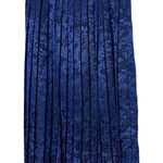 NILANI Womens Pleated Skirt Size 8 Dark Blue Vintage Maxi Jacquard Pattern Photo 0