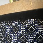 Maje Black Blue White Embroidered Mini Skirt Sz. 36 (US Small) Photo 6