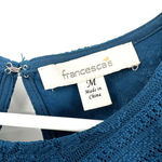 Francesca's size medium blue sleeveless dress rear zip crochet‎ lace bodice Photo 5