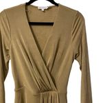 Good American  NWT Gold Shimmer Wrap Midi Dress Size 1 Photo 4