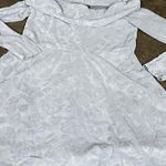 Wild Fable Women's L Flocked Mini Fit & Flare Holiday Dress Floral Off Shoulder Photo 5