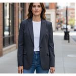 Tahari Arthur S. Levine Blazer Pin Black Striped SZ 14 Lined Contrasting Trim Photo 1