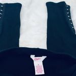 Candie's NEW Candie’s Black Knit Hook Eye Leggings Sweater Pants Small Photo 2
