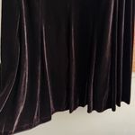 Ann Taylor Y2K Velvet Silk Chocolate Brown Midi Trumpet Skirt Photo 5