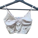 Garage  women's xs metallic silky satin crop top bustier Photo 0