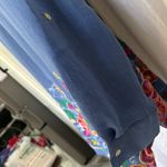 FIG & FLOWER EMBROIDERED BUTTON SHIRT Sz: L Blue Size L Photo 7