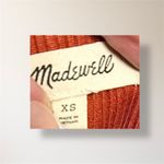 Madewell  XS Rust Orange Micro Pleated Short Sleeve Oversized Blouse Boho Summer Photo 6