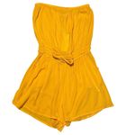 Elan Woven Yellow Marigold Strapless Romper Medium NWT EBW-RG7236 Rayon Boho Photo 2