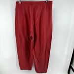 Eileen Fisher Cozy Brushed Terry Hug Slouchy Pants Tapered Leg Pull On Pink M Photo 4