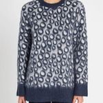 Current/Elliott  The Cali Blue Brushed Leopard Print Sweater $316 EUC 0 Photo 0