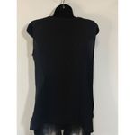 Peter Nygard  Womens Top Sleeveless Blouse V Neck Elegant Black White Size 10 Photo 6