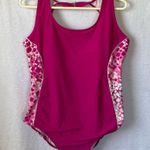 Catalina size 1X magenta pink one piece swimsuit Photo 0