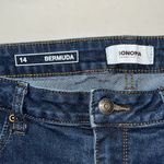 Sonoma  Size 14 Dark Blue Wash Denim 5 Pocket Bermuda Jean Shorts Photo 2