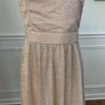 Lulus Metallic Gold Halter Grecian Neck Flowing Chiffon Formal Gown Dress S Photo 3