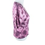 PINK - Victoria's Secret  Oversized Tie Dye Purple Ribbed Short Sleeve Tee Shirt Photo 5