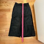 Vintage Pelle women’s Black Leather Midi Skirt Size 10 Photo 6