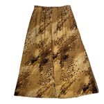 Emma James  Women's Maxi Skirt Sz 12 Animal Print Long Silky Cheetah Back Slit‎ Photo 1