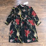 Ba&sh • Paprika Dress floral print Noir black mini popover swing shirtdress Photo 2