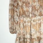 Bishop and Young Cameron Tiered Dress in Divine Paisley Print Cream Tan Color L Photo 5