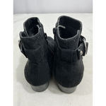 Unisa Womans Unpiera Black Faux Suede Ankle Boot Buckle Size 6.5 M Photo 4
