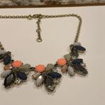 J.Crew Women’s Signed  Gold Tone / Rhinestone Costume Necklace Neon Orange Photo 1