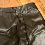 SheIn NWOT Sexy High Waist Notch Hem Leather A-Line /two front slits L Photo 3