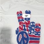 Lucky Brand  Peace Love Unity Hope crop T Shirt Red White Blue America size small Photo 2