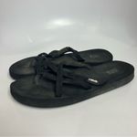Teva  mush Alowahu sandals flip flops black womens size 10 casual‎ summer beach Photo 2