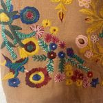 Umgee Cororful Embroidered Floral Boho Paisley Skirt Tan Mini A-Line size M Photo 1